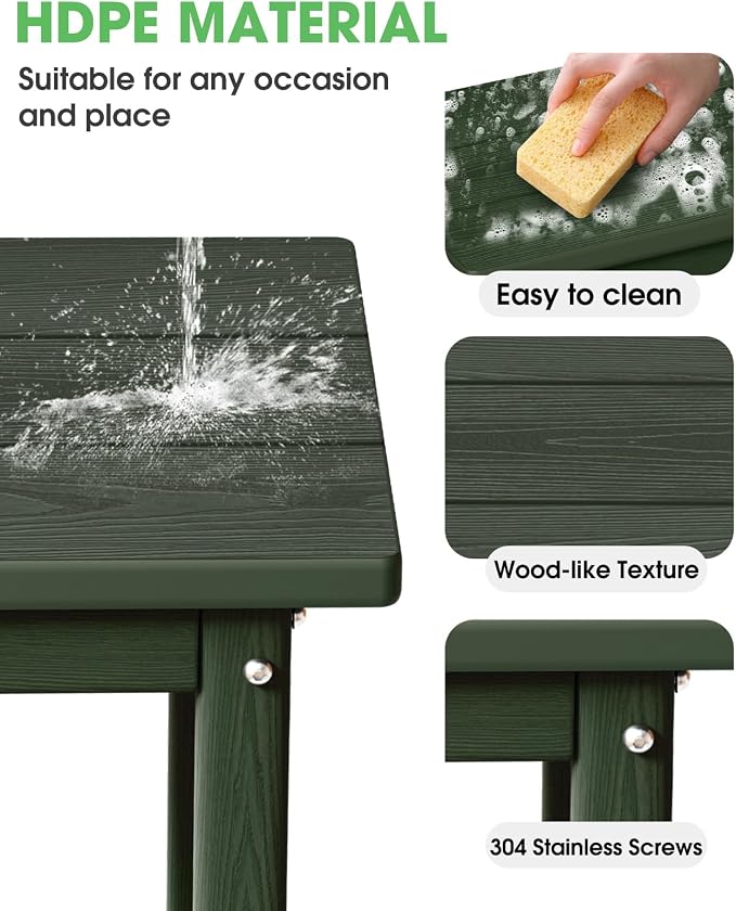 Outdoor Side Table, HDPE Small Outdoor Table, Adirondack Side Tables, Outside - Image 5
