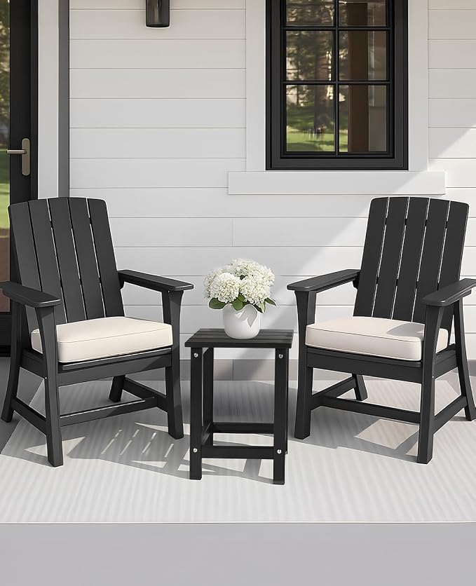 Outvita Adirondack Side Table, 14 Inch Square Outdoor End Table, HDPE Weather - Image 8