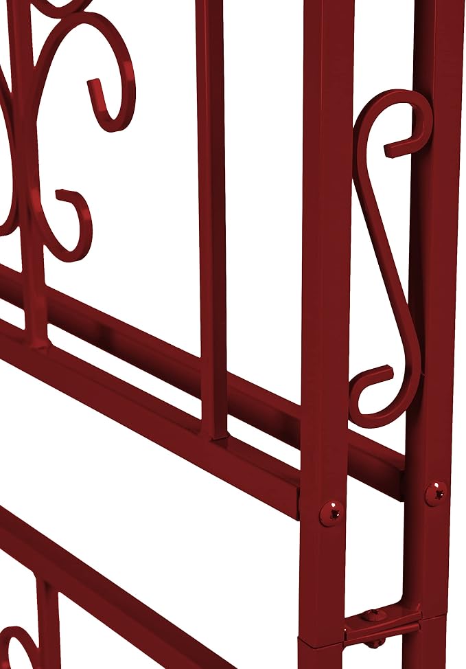 Plow & Hearth Arch Metal Outdoor Garden Arbor, 84 inches Tall, Iron Trellis - Image 4