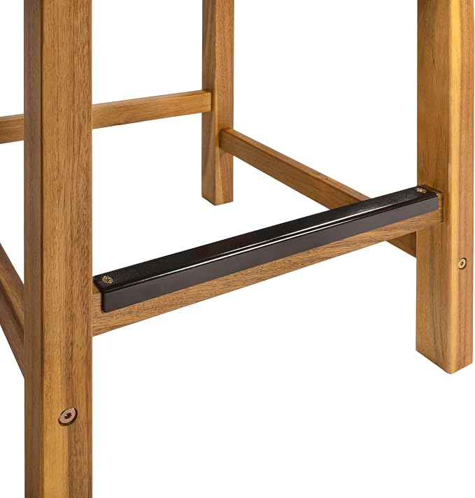 JONATHAN Y CSL1201B-SET2 Armand 25.6" Modern Coastal Backless Acacia Wood - Image 8