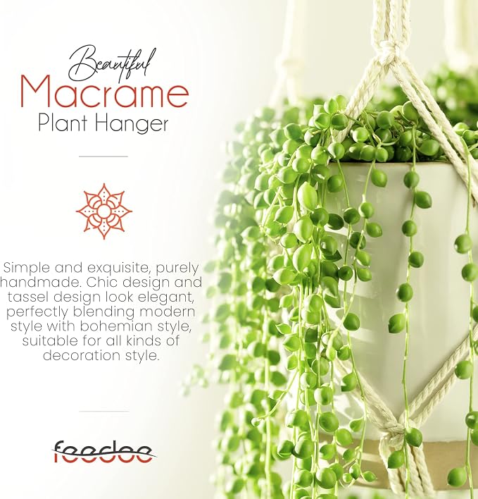 feedee Macrame Plant Hangers for Plants - Image 6