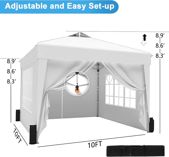 SANWAY 10x10 Pop Up Canopy Tent - Image 3