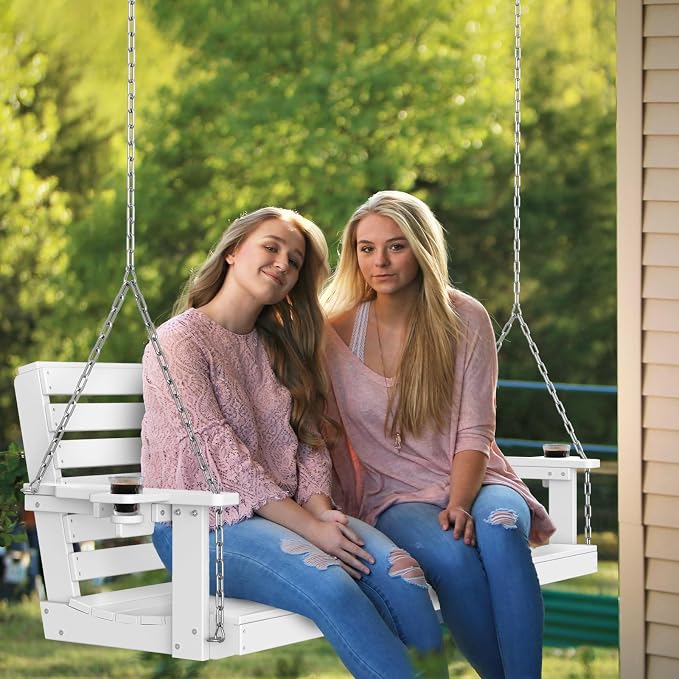 Plawdlik Porch Swings, 2 Seat Patio Chair - Image 9