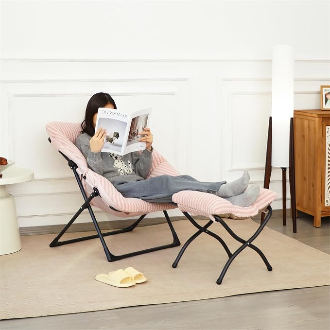 15" Folding Ottoman, Foldable Footrest Stool, Portable Small Foot Stool - Image 9