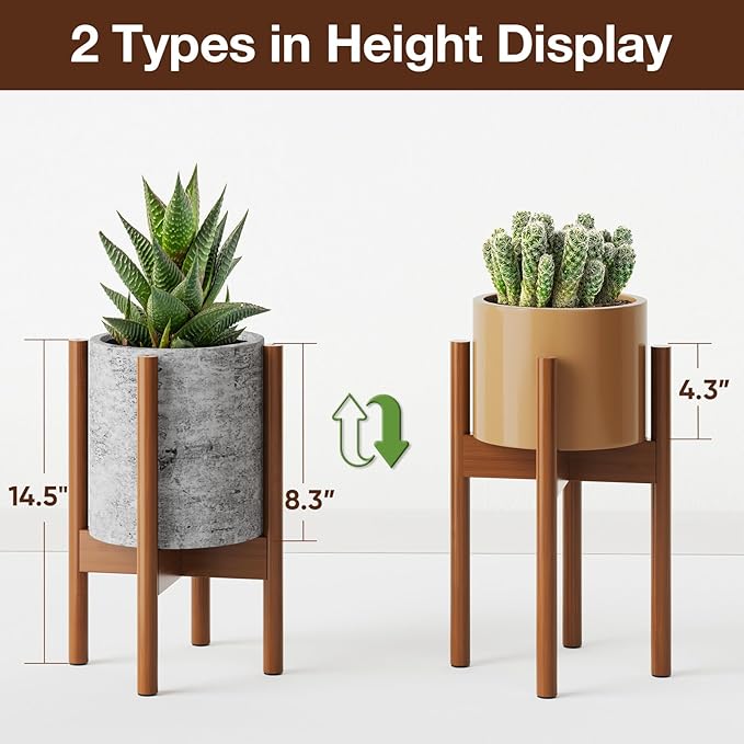 MUDEELA Plant Stand for Indoor Plants: Adjustable Width Fits 8–12 Inch Pots - Image 5