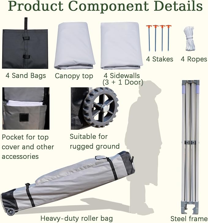 Easy 10x10 Pop Up Canopy Tent - Image 8