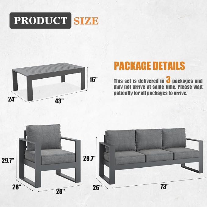 Outdoor Aluminum Furniture Set - Image 7