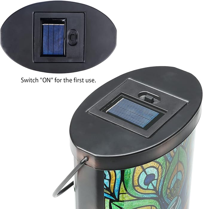 Hanging Solar Lantern Outdoor Waterproof LED Solar Lights Peacock Decorative - Image 6