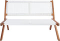 SAFAVIEH Outdoor Collection Kobina Natural Acacia Wood/White Rope Foldable Bench by SAFAVIEH