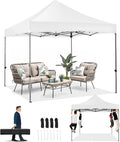 COBIZI 10x10 Pop up Canopy Tent Heavy Duty Without Sidewalls, Easy Set-up by COBIZI