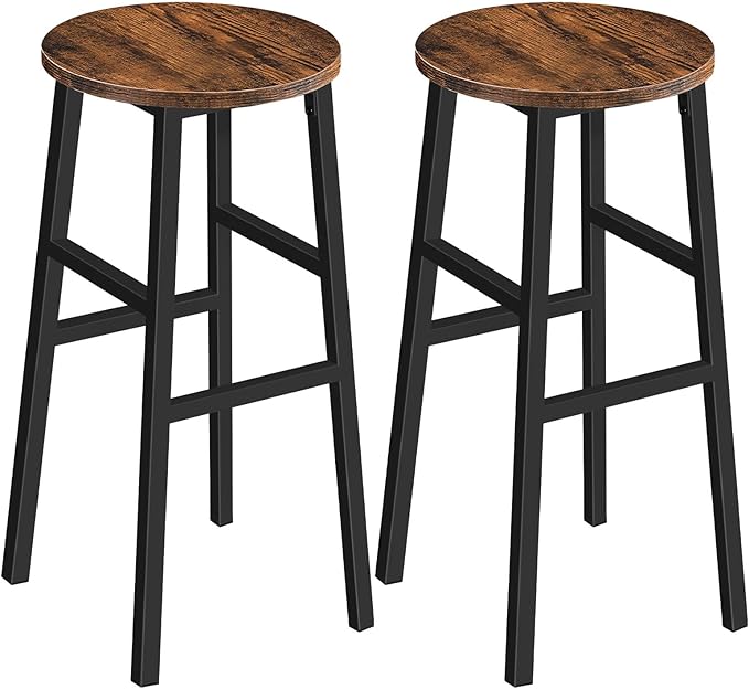 Bar Stools, 28 Inch Kitchen Breakfast Bar Chairs, Industrial Bar Stools by MAHANCRIS