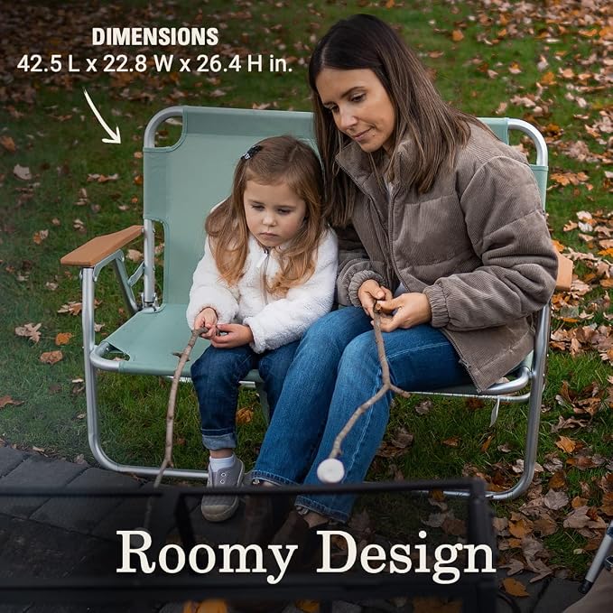 Coleman Living Collection Premium Outdoor Bench, Lightweight Folding Bench - Image 3