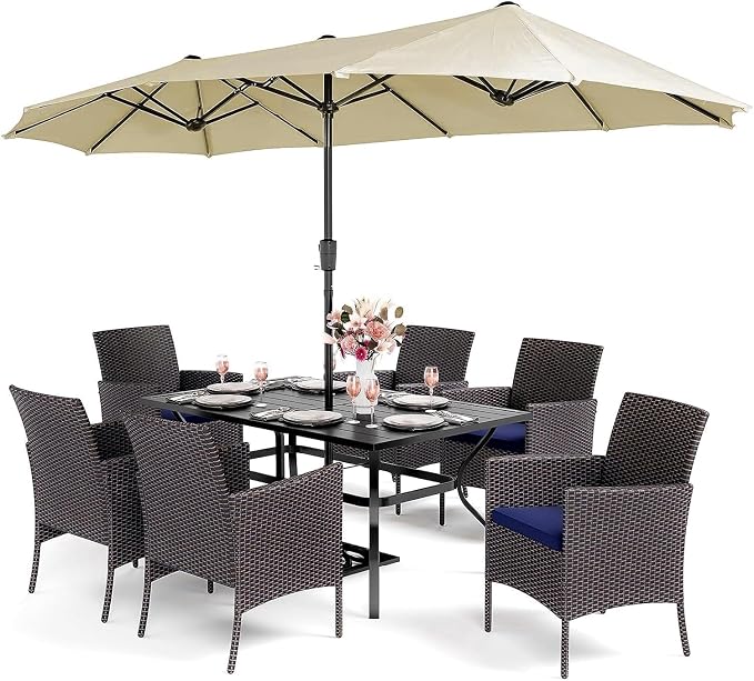 PHI VILLA 7 Piece Outdoor Dining Set by PHIVILLAThepioneerofcomfortablehouseholdsupplies