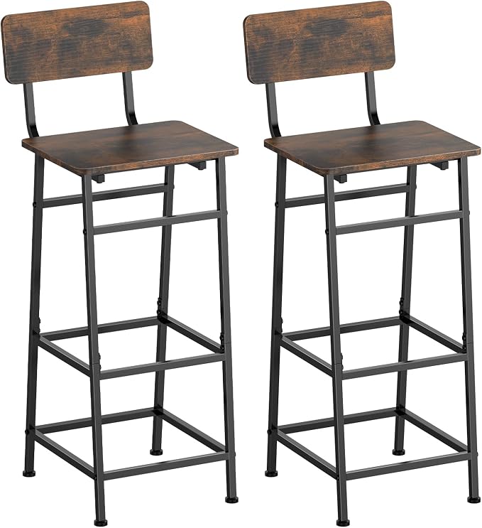 LIANTRAL Set of 2 Bar Stools, Counter Height Bar Stools by LIANTRAL