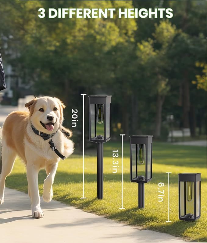 Solar Lights Outdoor, Bright Solar Pathway Lights Waterproof IP65, 4 Pack Warm - Image 8
