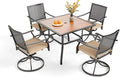 PHI VILLA Outdoor Conversation Furniture Set of 5 piece Patio Dining Set by PHIVILLAThepioneerofcomfortablehouseholdsupplies