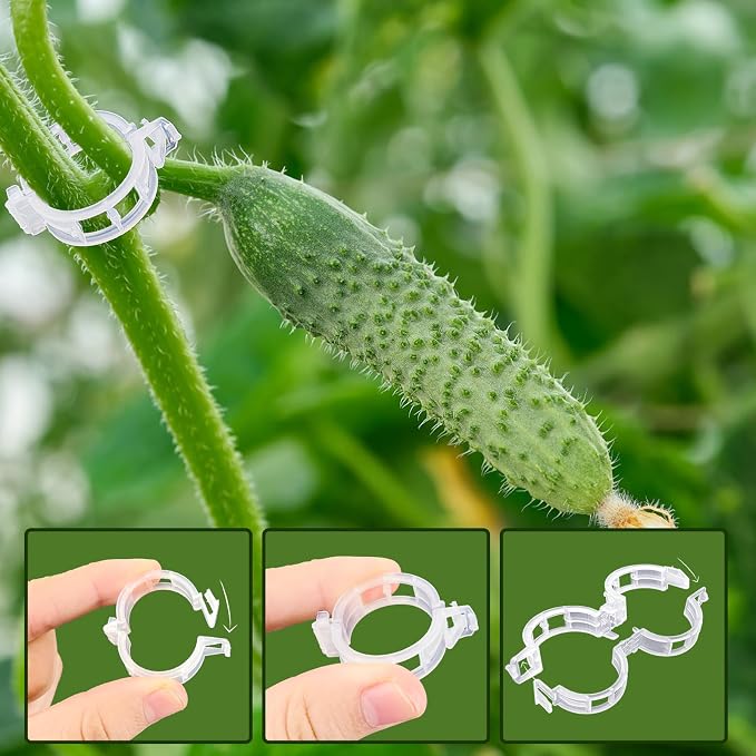 Anyumocz 400Pcs Plant Support Garden Clips, Plastic Grape Tomato Support Clip - Image 5