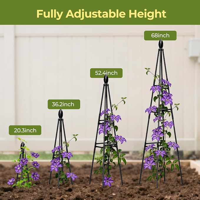 2 Pack Garden Trellis for Climbing Plants Outdoor, Vegetables - Image 4