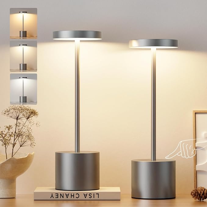 Kakanuo Grey Rechargeable Cordless Lamp - Image 8
