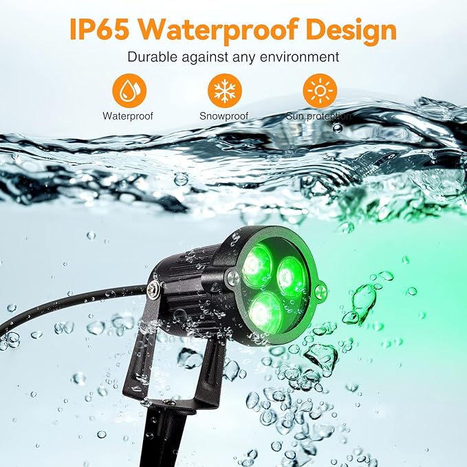LemonBest Outdoor Water-Resistant LED Lawn Garden Landscape Lamp Wall Yard Path - Image 3