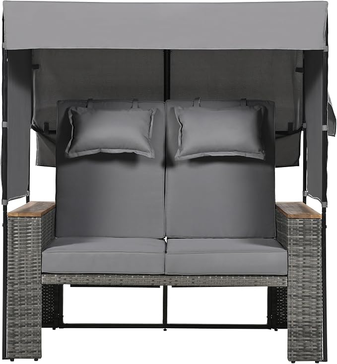 2-Piece Outdoor Rattan Daybed - Image 9