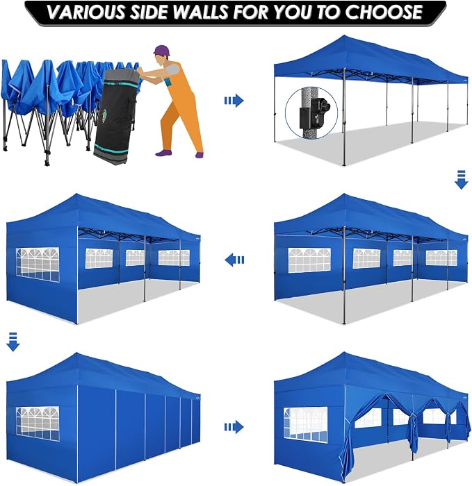 COBIZI 10x30 Heavy Duty Pop up Canopy - Image 5