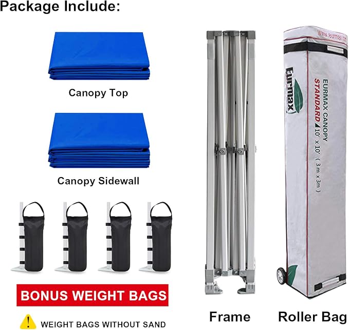 Eurmax USA 10'x10' Pop-up Canopy Tent Commercial Instant Canopies - Image 8