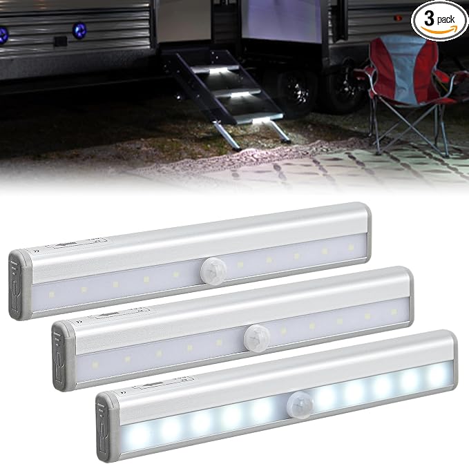 Nilight RV Step Lights 3PCS Motion Sensor Activated LED Bar RV Exterior Lights by Nilight