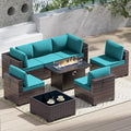 Outdoor Terrace Furniture Set, 8 Piece Outdoor Furniture Set, by ASJMR