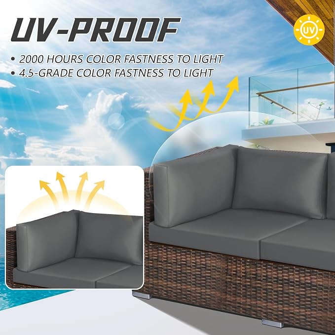 Patelai 11 Pcs Waterproof Patio Cushion Covers - Image 2