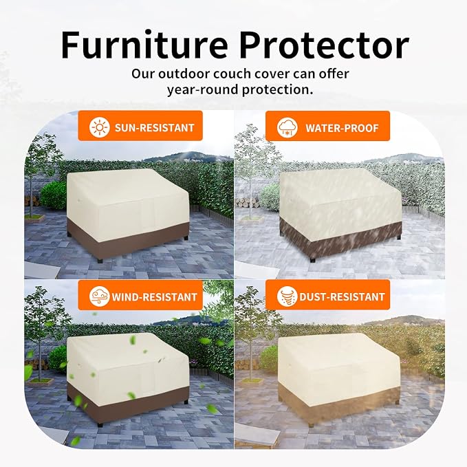 Easy-Going Heavy Duty Waterproof Outdoor 2-Seater Patio Couch Cover - Image 5