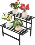 Metal Plant Stand Outdoor Plant Shelf Indoor, 2 Tier Heavy Duty Ladder Plant by Dipion