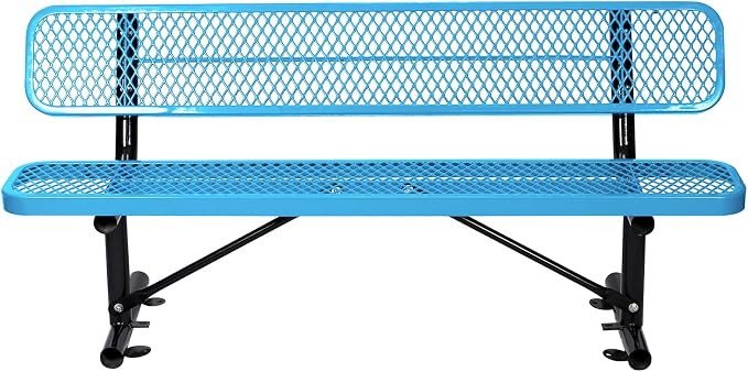 6FT/72INCH Heavy Duty Metal Park Bench by Unknown