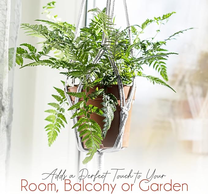Plant Hanger Indoor, Macrame Plant Hangers Indoor Macrame Hanging Planters - Image 3