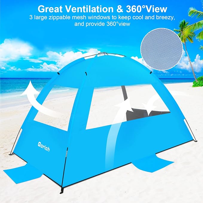 Gorich Beach Tent Sun Shelter for 3/4-5/6-7/8-10 Person - Image 4