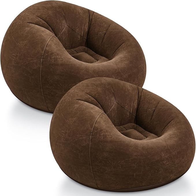 Realspring Inflatable Bean Bag Chairs Outdoor Blow up Camping Chairs Inflatable by Realspring