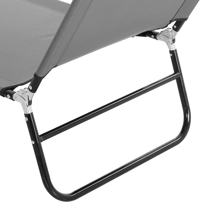Outsunny 2 Piece Folding Chaise Lounge Pool Chairs, Outdoor Sun Tanning Chairs - Image 9