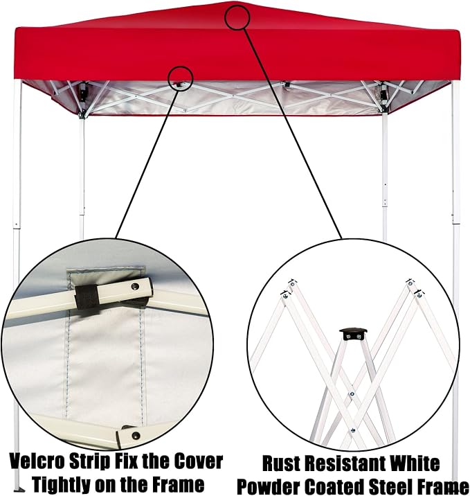 Sunnyglade 6x4 Ft Pop-Up Canopy Tent Outdoor Portable Instant Shelter Folding - Image 3