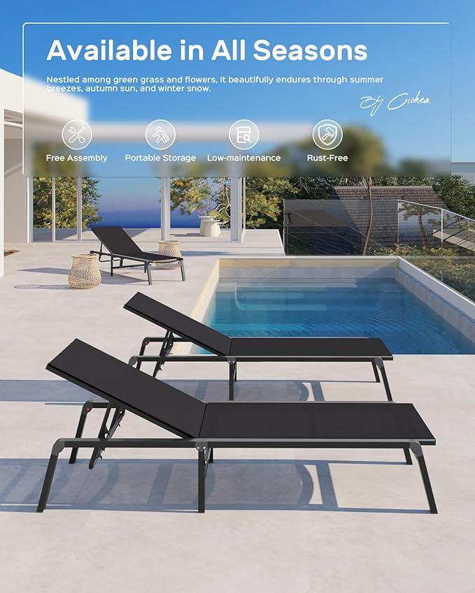 Aluminum Chaise Lounge Ourdoor - Image 6