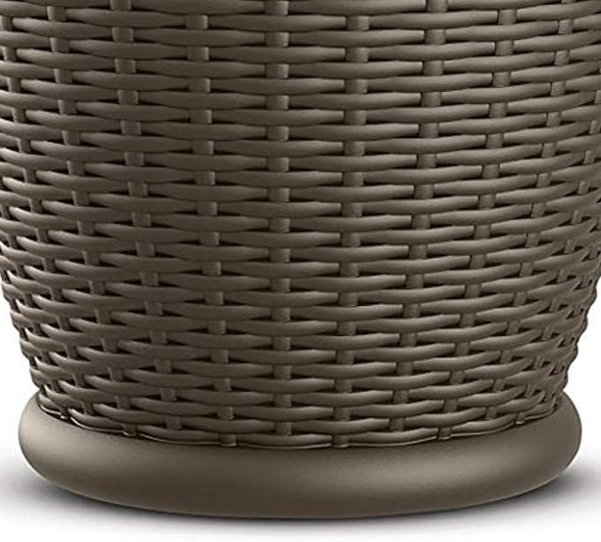 Suncast 4 Pack Wicker Planter w/ Drillable Drain Holes, Decorative - Image 8