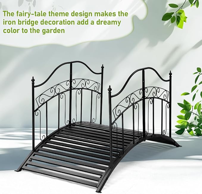 Outvita Metal Garden Bridge for Outdoor, Elegant Decorative Bridge - Image 6