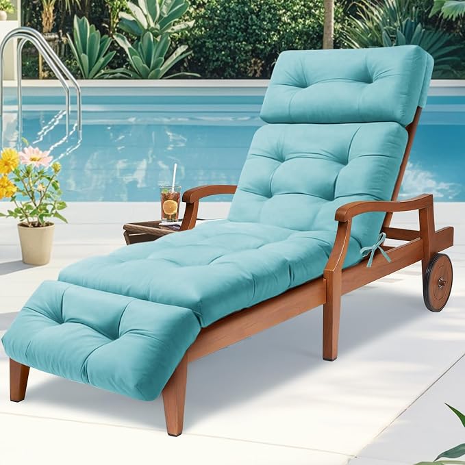 Waterproof Long Lounger Chair Cushion Outdoor Chaise Lounge Chair Cushionswith - Image 7