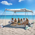 Beach Tent Sun Shelter, 10 x 10 FT Beach Canopy Tent Sun Shade, UPF50+ Tents by Raynesys