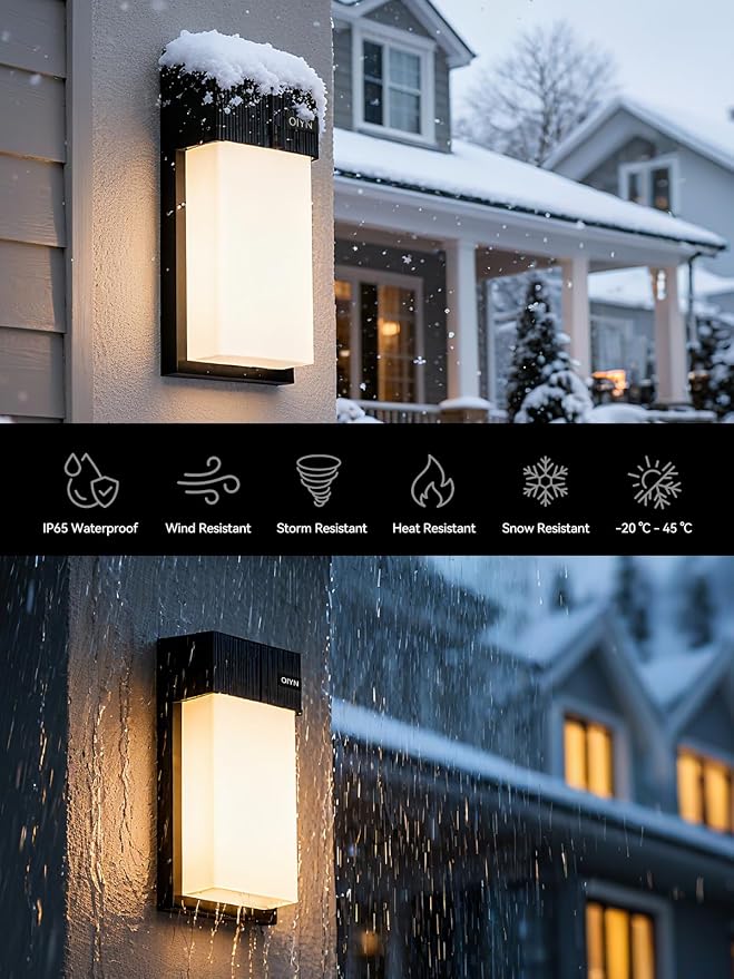 Outdoor Wall Light, Smart RGBICWW Porch Lights Outdoor, 1500LM Modern Wall - Image 4