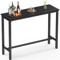 Mr IRONSTONE Bar Table, for Narrow Space, Living Room, Sturdy Metal Frame by MrIRONSTONE