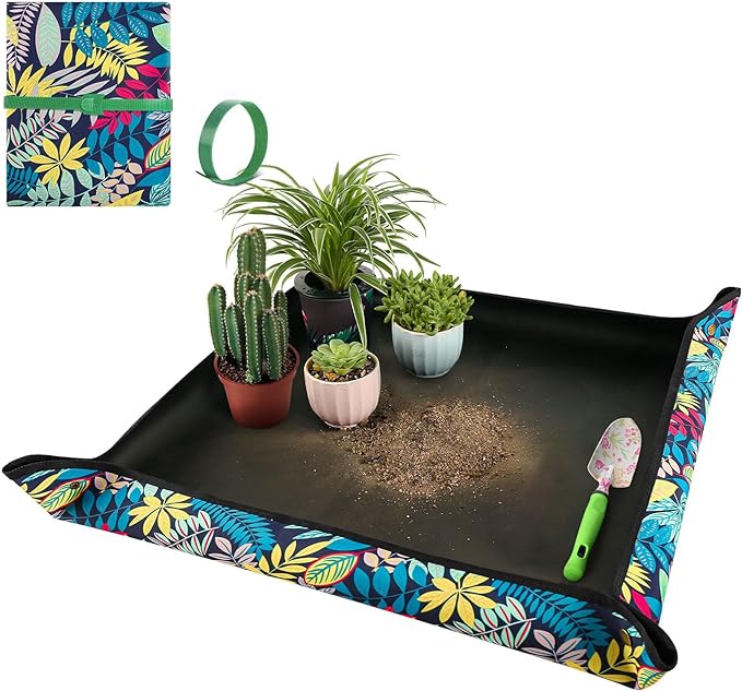 Repotting Mat for Plant Transplanting and Mess Control 29.5"x 29.5" Oxford by HNXTYAOB
