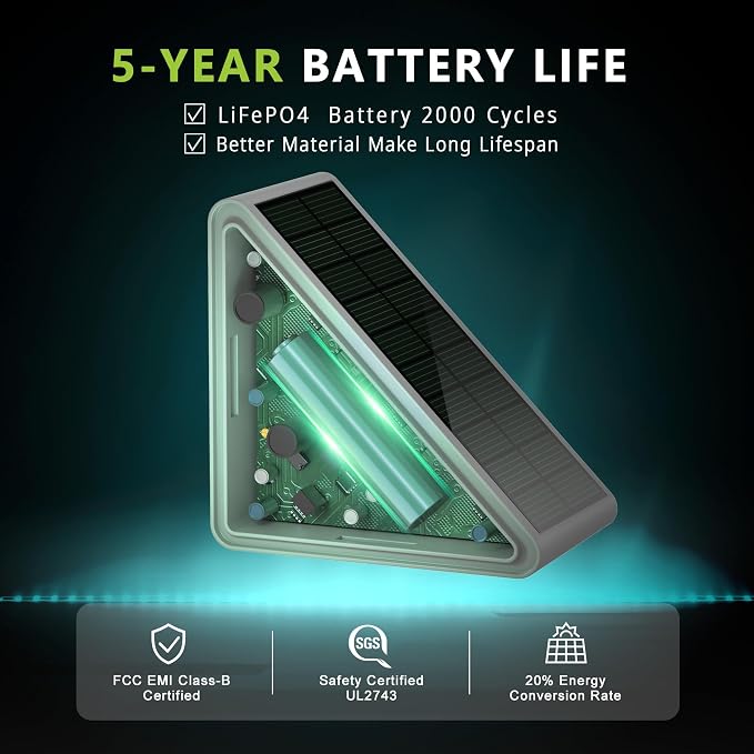 DAMINY Solar Step Light for Outside, 2 Lighting Modes, Stair Light Outdoor - Image 2