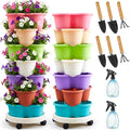 Umigy 2 Set Multicolor 7 Tier Stackable Vertical Planters by Umigy