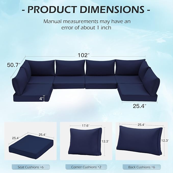 HOMREST Outdoor Replacement Cushions - Image 4