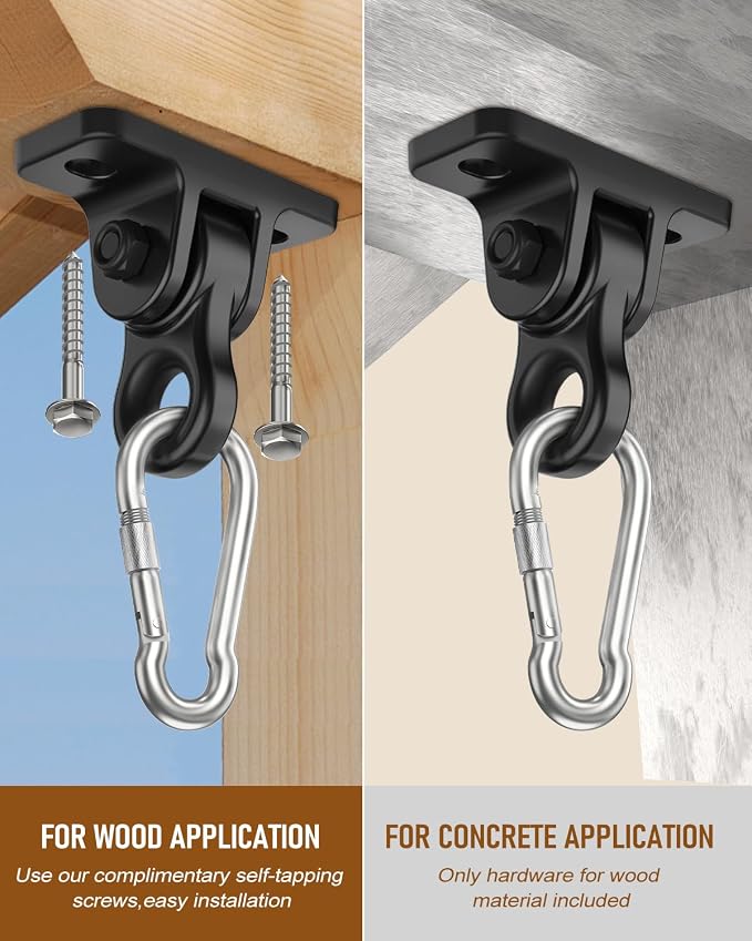 Heavy Duty Porch Swing Hangers Kit, - Image 5